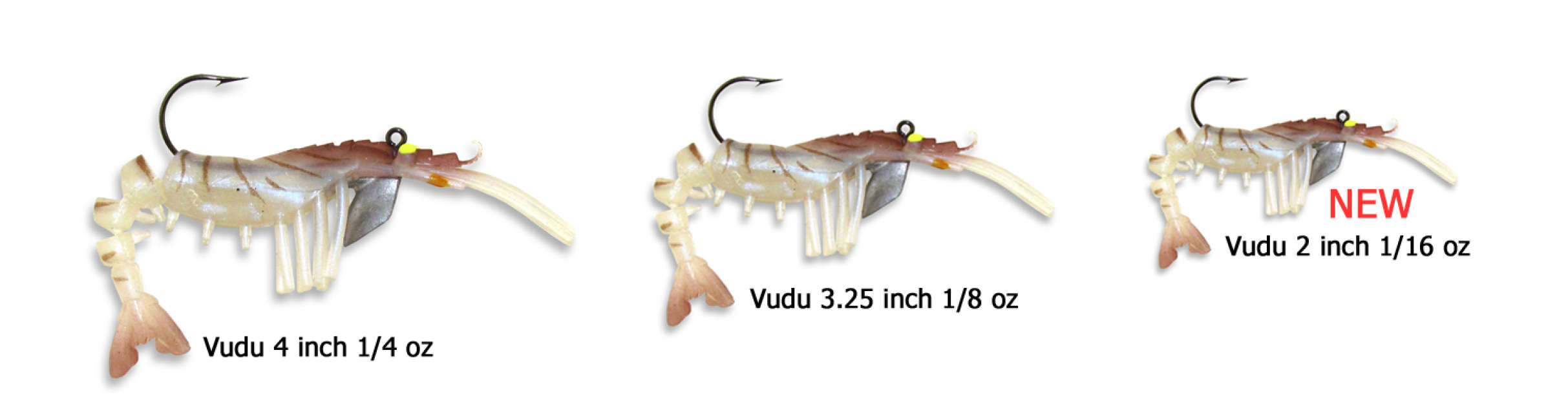 35 Vudu Shrimp Black Magic 2 inch 1/16 oz (2pk)