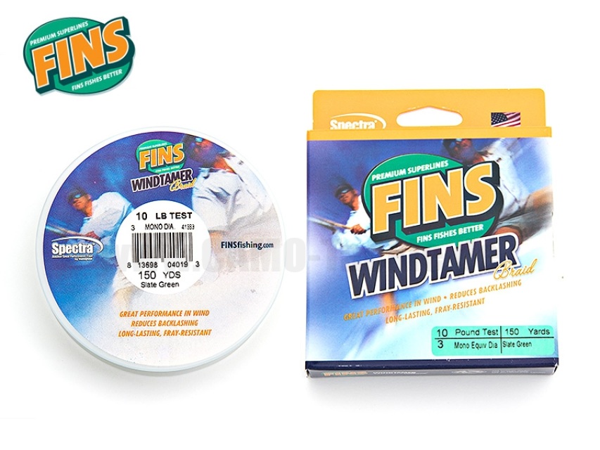 FINS Windtamer Solid Braided Line - 100 lb. - 500 yd. - White